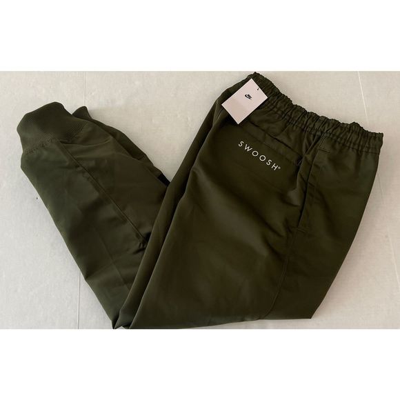 Nike DD6057 326 Men's Sz L Olive Sportswear Taper Leg Swoosh Jogger Pants $110 - Picture 6 of 8